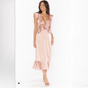 Show Me Your MuMu Blush Zoey Midi Dress